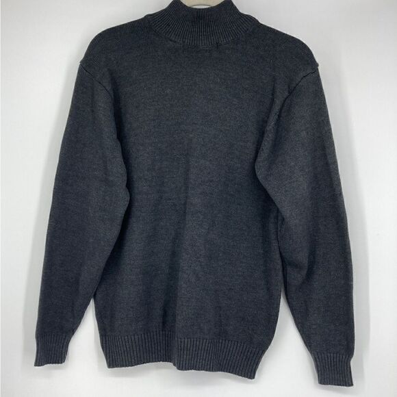Oscar de la Renta Men's Cotton Blend Dark Grey Pullover/Sweater Size L - Picture 3 of 7